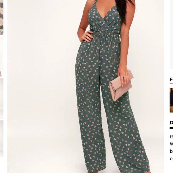 green print jumpsuit